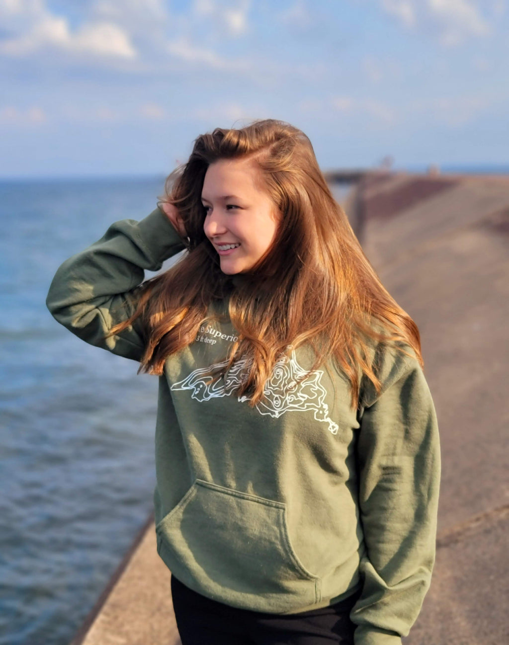 Lake Superior Topographic Hoodie