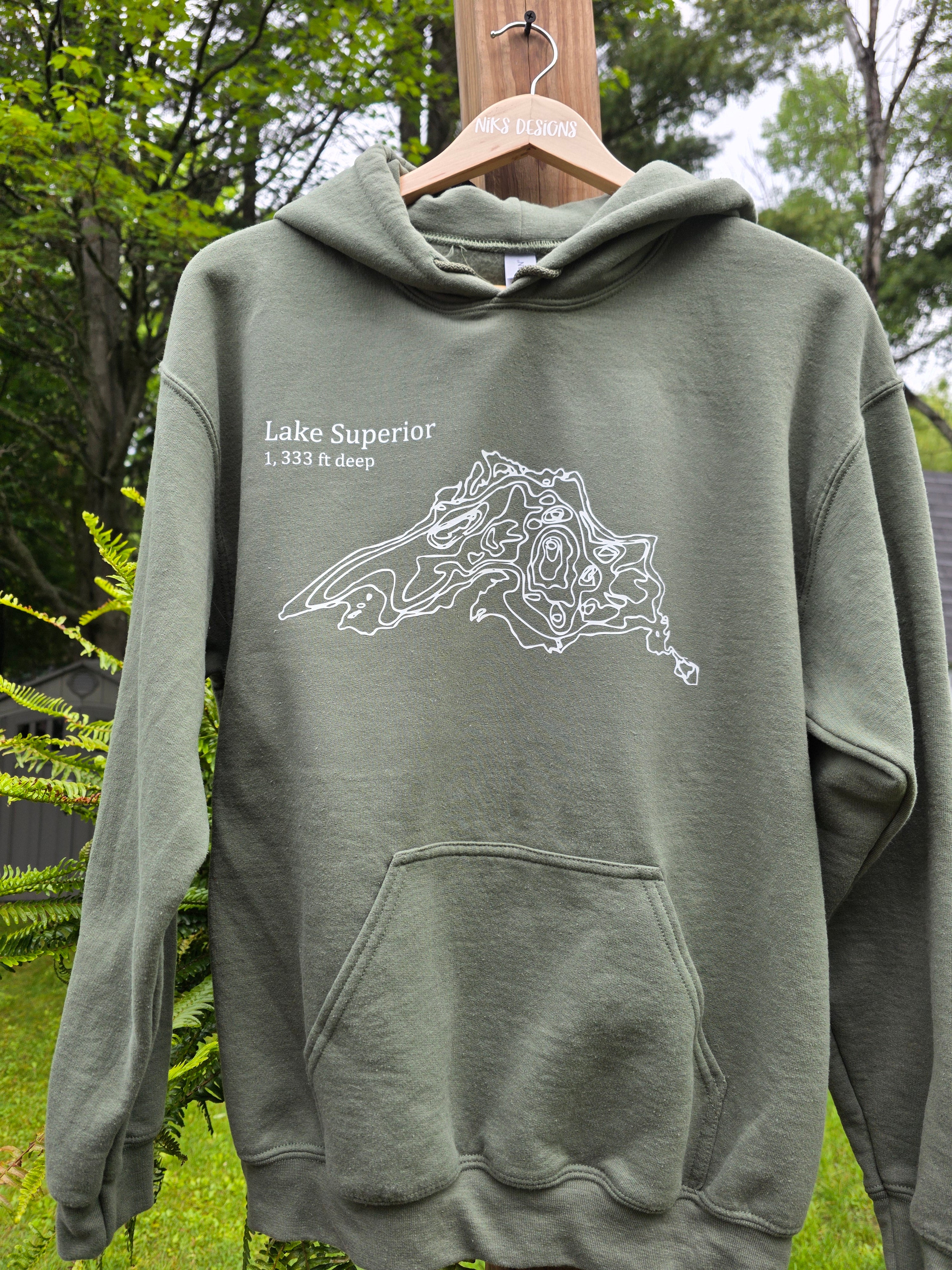 Lake Superior Topographic Hoodie